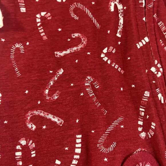 Burt's Bees Baby One Piece PJ Outfit size 3-6M Christmas Relaxed Fit Candy Canes - Picture 5 of 11
